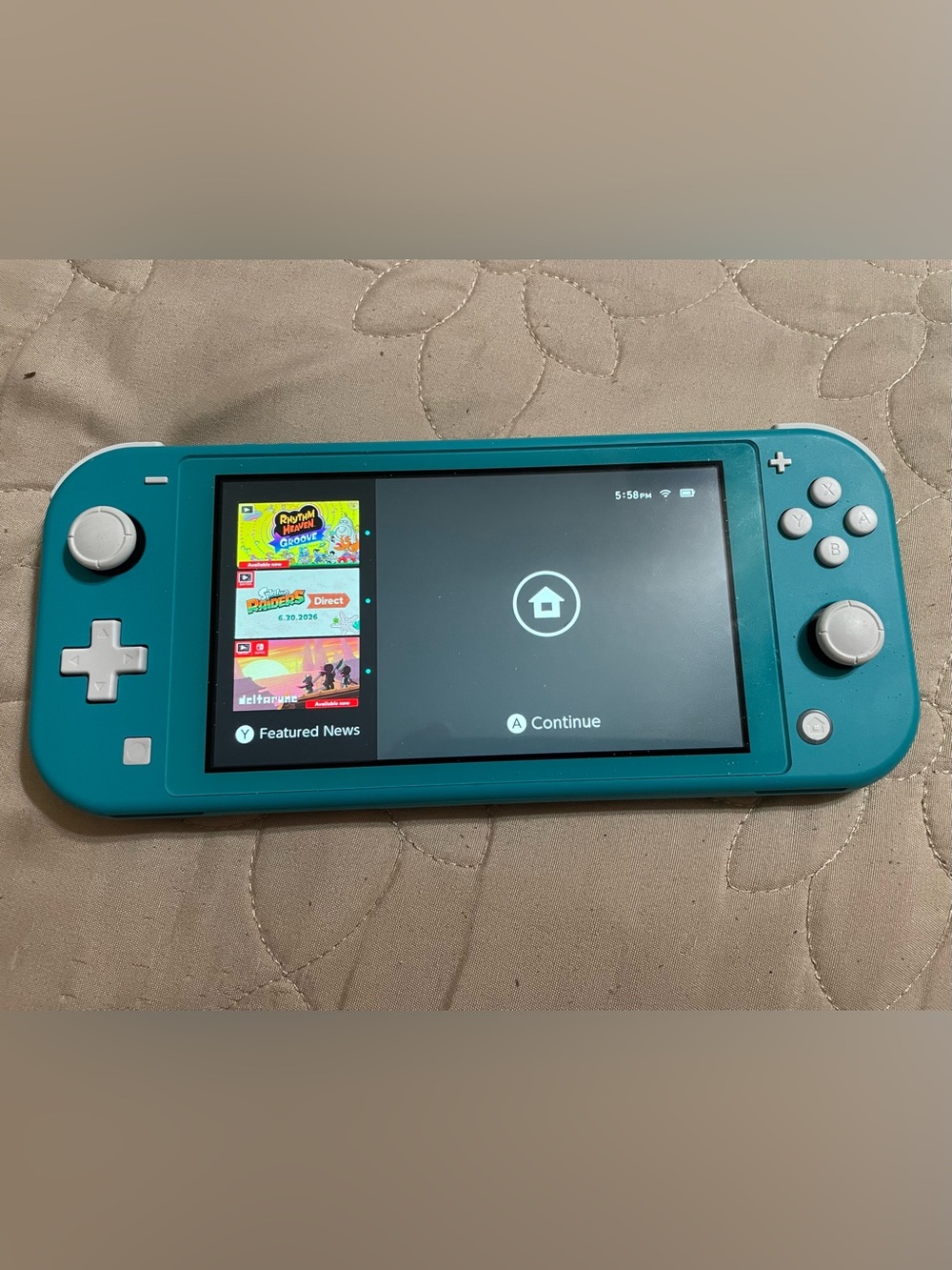 Nintendo Switch Lite Turquoise Handheld Gaming Console Tested Working